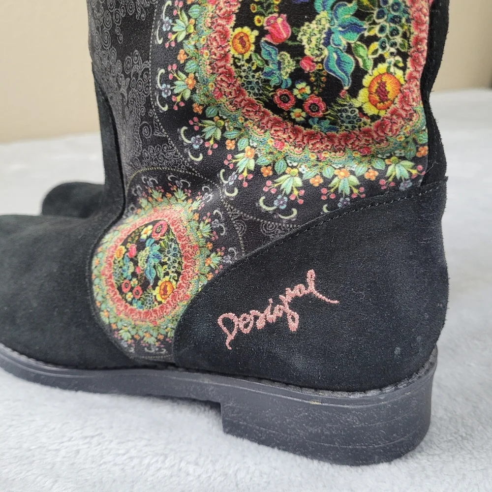 Desigual Women's Boots Winter Black Boho Size 40 US 9